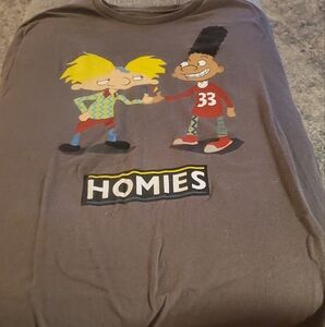 Nickelodeon Gray T-Shirt Hey Arnold Homies T